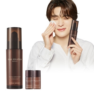 네이처리퍼블릭 스네일 솔루션 에센스 앰플 미백 주름 개선 +토너6ml+에멀젼6ml증정_이미지