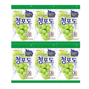 롯데제과 청포도캔디 153g (6개)