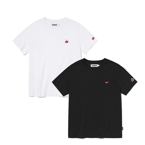 키르시 스몰 체리 스탠다드 티셔츠 투팩 블랙/화이트 J6222KRS19MTA_이미지