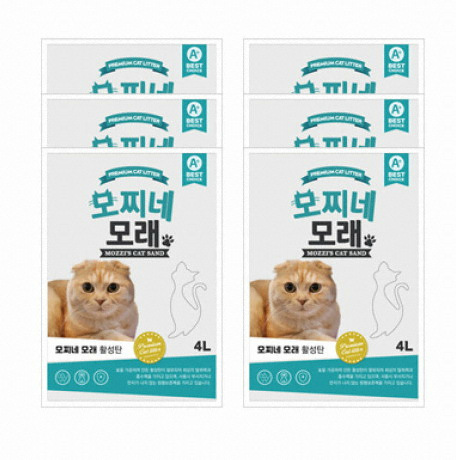 코리아독스 모찌네 모래 활성탄 3.1kg (6개)_이미지
