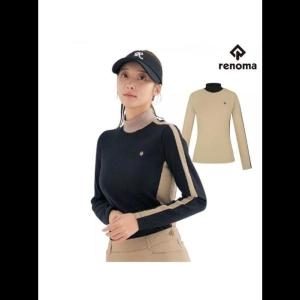 레노마 골프 여성 겨울 사이드 컬러 배색 하이넥 티셔츠 THN 8101. CA3801336_이미지