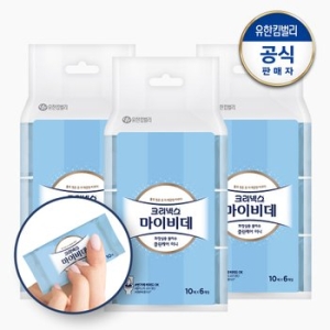 크리넥스 마이비데 클린케어 미니 화장실용 물티슈 10매 (18팩)_이미지