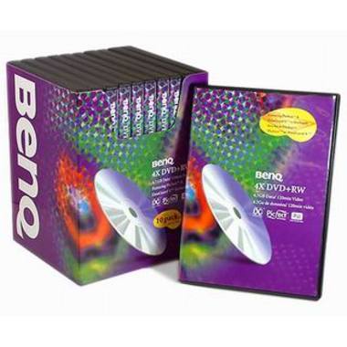 BenQ DVD+RW 4.7GB 4x 무비케이스 10장