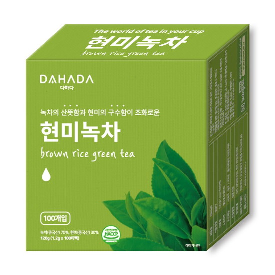 허브앤티 다하다 현미녹차 100T (3개)