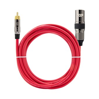 탑라인에이치디 HDTOP <b>메탈</b> RCA 수 to XLR 수 케이블 레드