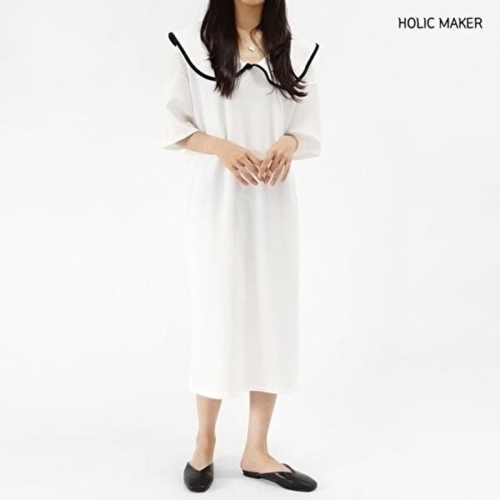 드레스 HPNT024 카라 원피스 무지 반팔 여성의류 여자 KYR-WD8C807_이미지