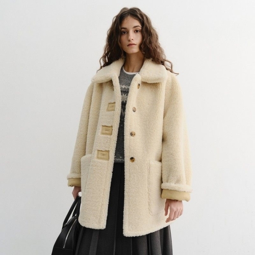 던스트 UNI REVERSIBLE SHEARLING JACKET LIGHT BEIGE_UDJU5D121I1 965027_이미지