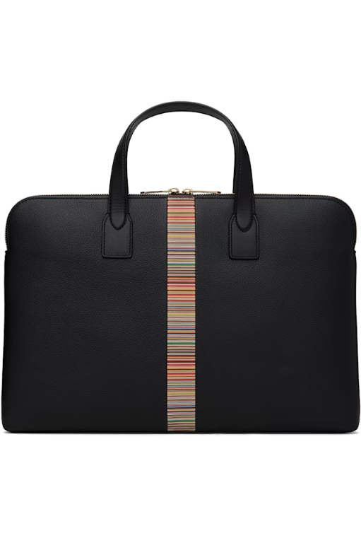 폴스미스 Black Signature Stripe Slim Folio Briefcase 261260M167001