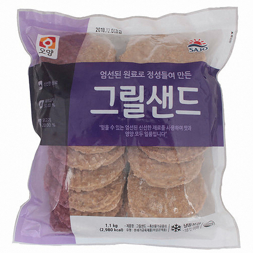 사조대림 오양 그릴샌드 1.1kg이미지입니다. 누르면 해당 게시물로 새창이동합니다.