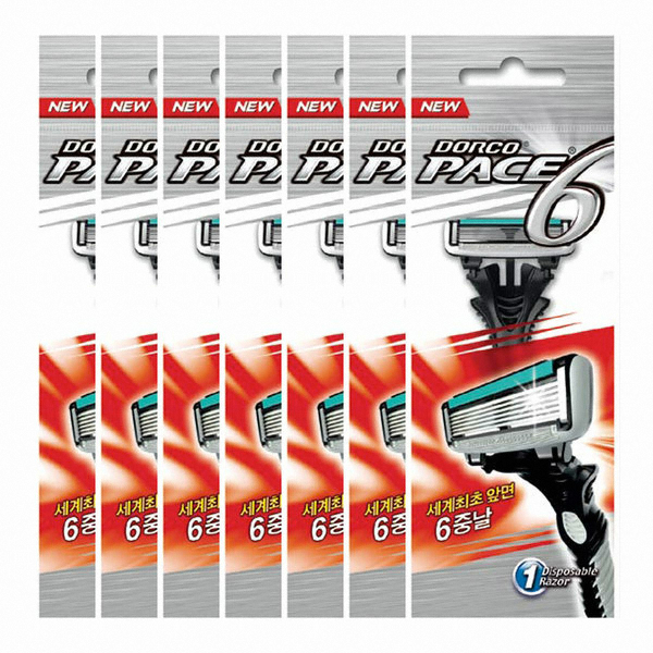 도루코 페이스6 일회용면도기 SX A100 (7개)_이미지