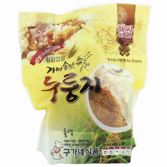 구가네 황금햅쌀 가마솥맛 누룽지 600g이미지입니다. 누르면 해당 게시물로 새창이동합니다.