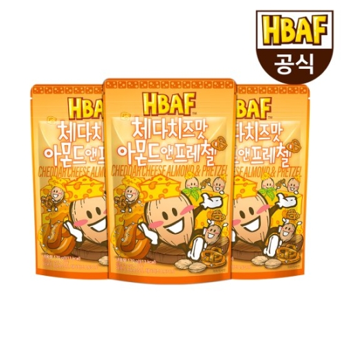 HBAF 체다치즈맛 아몬드 앤 프레첼 세트 170g (3봉)_이미지