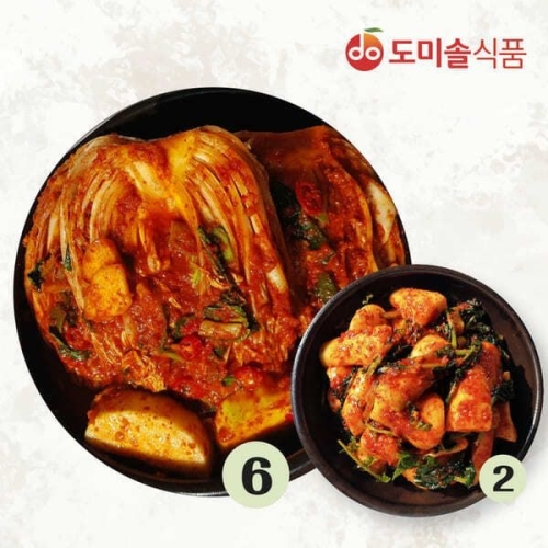 도미솔식품 박미희 사랑채포기김치 6kg + 총각김치 2kg (1개)_이미지