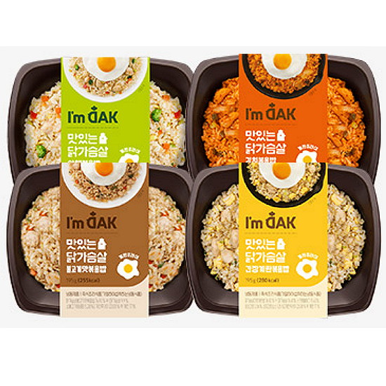 와이즈유엑스글로벌 아임닭 맛있는 닭가슴살 볶음밥 도시락 세트 (12팩)_이미지