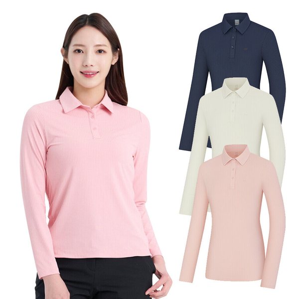 콜핑 하이쿨 골지 옆트임 등산 긴팔 카라 티셔츠 2541TK227W