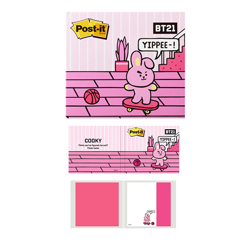 3M 강한점착용 커버노트 BT21 쿠키