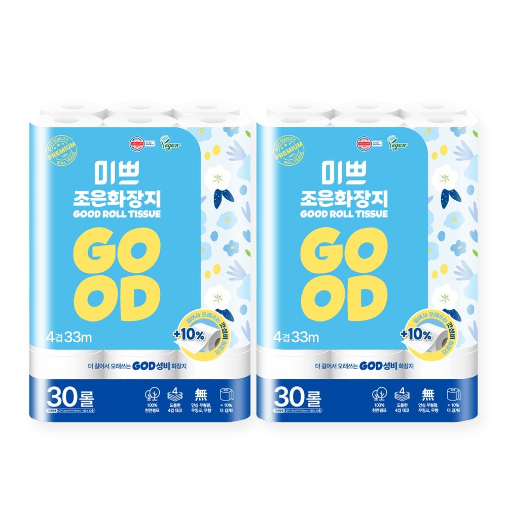 미쁘 조은화장지 33m (30롤) (2팩)_이미지