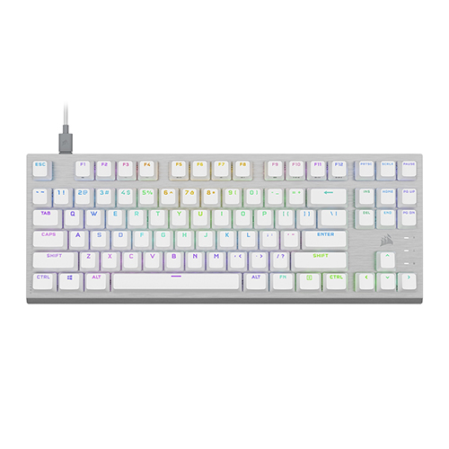 CORSAIR K60 RGB PRO TKL OPX 게이밍 기계식 키보드 (화이트)_이미지