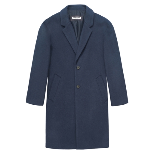 레노마 울혼방 오버핏 체스터 코트 블루 RKLPBH62A