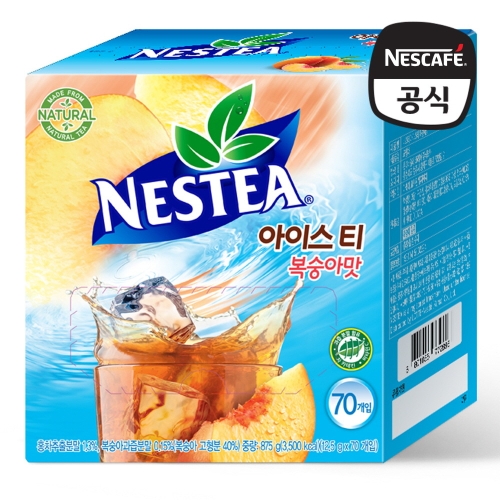 네슬레 네스티 복숭아 아이스티 70개입 (1개)