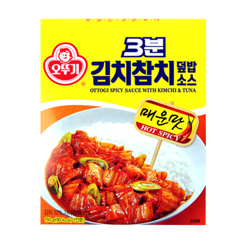 오뚜기 3분 김치참치덮밥 소스 매운맛 150g (24개)_이미지