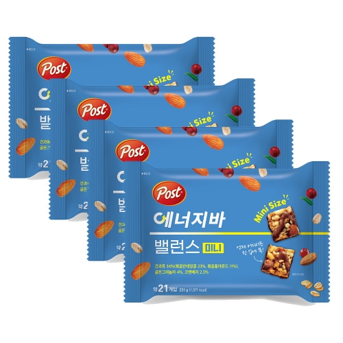 동서식품 포스트 에너지바 밸런스 미니 231g (4개)_이미지