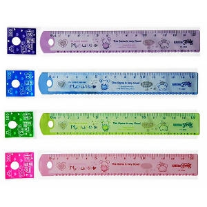 문구나라 칼라 스틸자 15cm 스테인레스 쇠자 철자