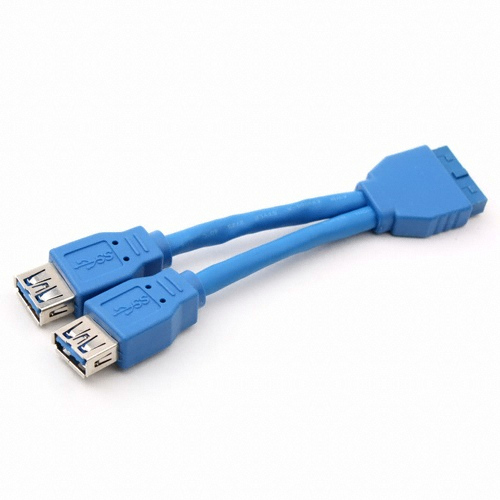 라이트컴 COMS USB 3.0 포트 20핀 to 2 Port (12cm)_이미지