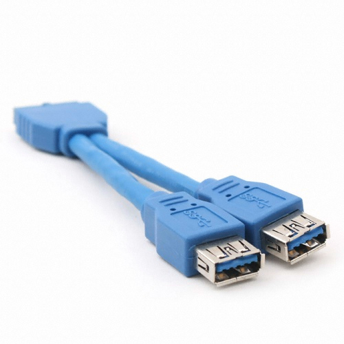라이트컴 COMS USB 3.0 포트 20핀 to 2 Port (12cm)_이미지