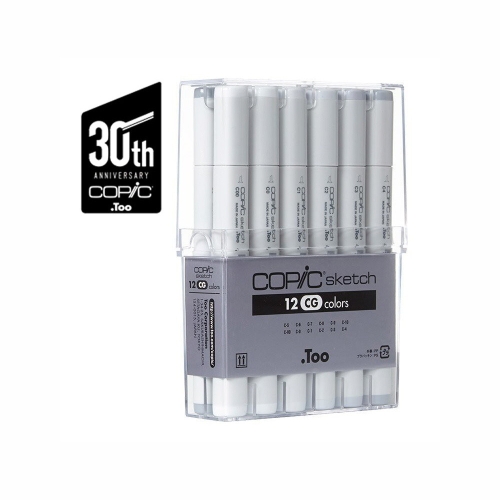 코픽 스케치마카 세트 12색 (쿨그레이)_이미지