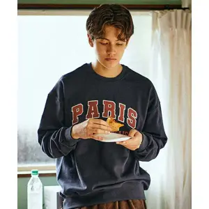 곤니치와봉쥬르 유니브 맨투맨 네이비 338656 3 large