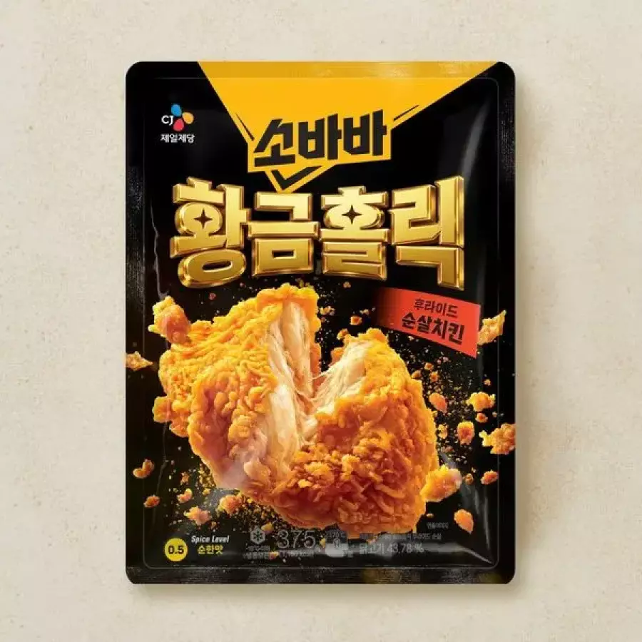 CJ제일제당 고메 소바바 황금홀릭 순살치킨 375g이미지입니다. 누르면 해당 게시물로 새창이동합니다.