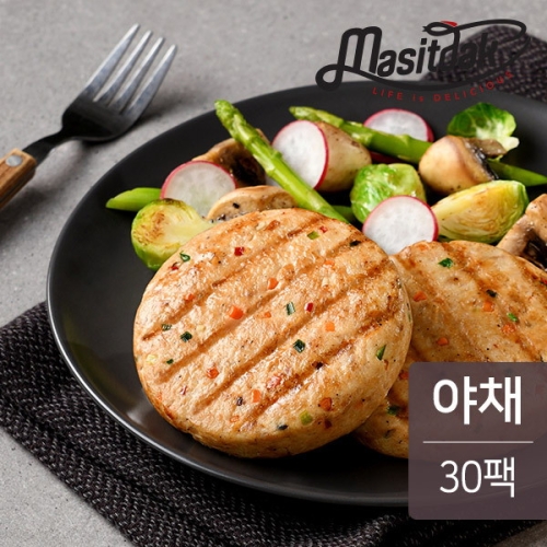 랭킹닭컴 맛있닭 닭가슴살 스테이크 야채맛 100g (30개)_이미지
