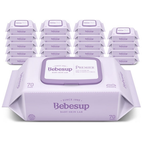 베베숲 프리미어 물티슈 캡형 70매 (20팩)_이미지