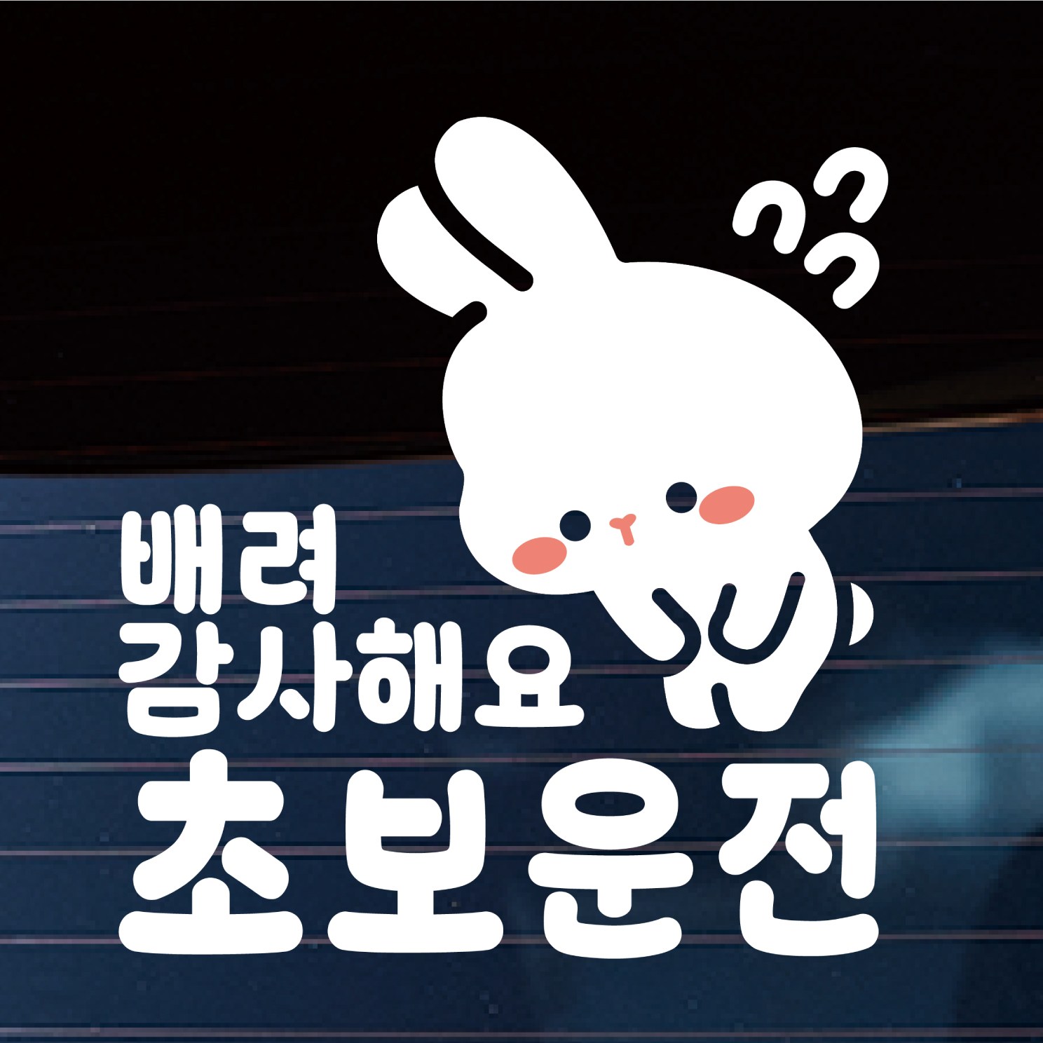  니봄드로잉 토순 초보운전 스티커