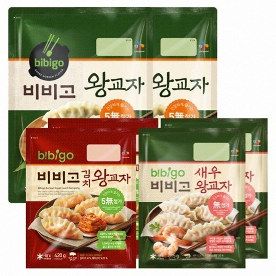 CJ제일제당 비비고 왕교자 1.05kg 2개 + 김치왕교자 420g 2개 + 새우왕교자 315g 2개 (1개)_이미지
