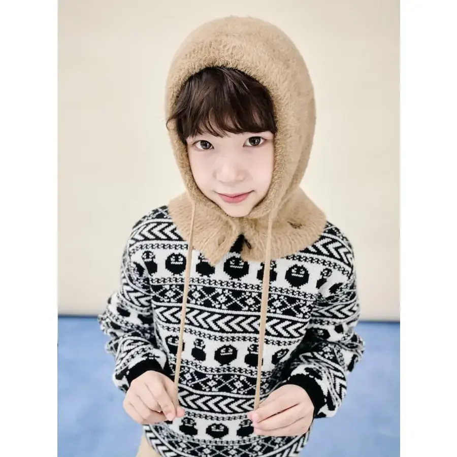 키즈 KIDS 니트 바라클라바 브라운 243812
