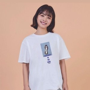 키밍 발자국 남녀공용반팔티 박스반팔티 롱반팔티 W6EF718_이미지