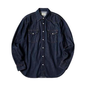 캐피탈 8온즈 데님 허스키 웨스턴 셔츠 인디고 K2403LS042/EK-1724L
