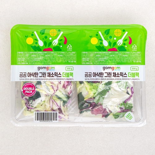 아삭한 그린 채소믹스 더블팩 300g 2개