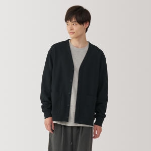 무인양품 남성 이중 편직 V넥 가디건 AB1NFA4A