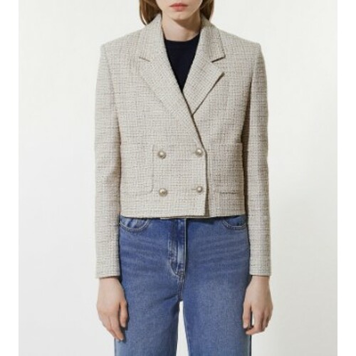 리스트 더블 크롭러블리 트위드자켓 TWWJKN50080