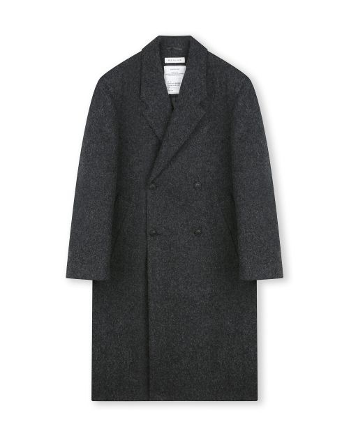 BESLOW DOUBLE BREASTED A MAXI COAT MELANGE CHARCOAL1218912
