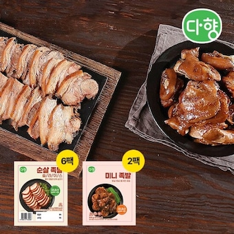 팜덕 다향 <b>순살</b><b>족발</b> 150g 6개 + 미니족 230g 2개