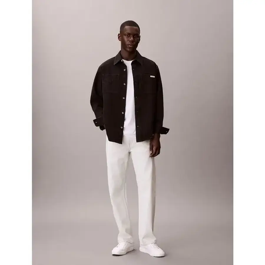 캘빈클라인진 남 남성 90s 잭슨 블랙 스톤 오버 셔츠 4RF709G-1OY