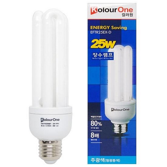우리조명 장수램프 EL 형광등 주광색 25W (1개)_이미지
