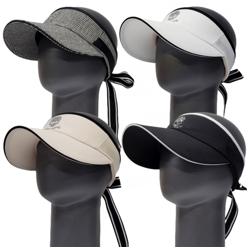 까스텔바작 힙스타 여성 골프 리본 보석 썬캡 모자 UV 자외선차단 넓은챙 썬바이저 TA2239885