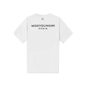 우영미 블랙 백로고 티셔츠 화이트 W221TS07701W_이미지