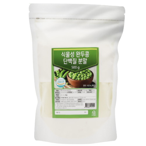 백세식품  식물성 완두콩 단백질 분말 500g (1개)