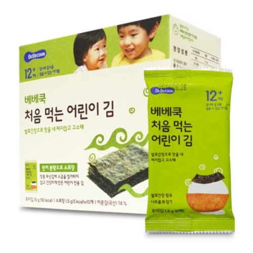 베베쿡 처음먹는 어린이김 15g